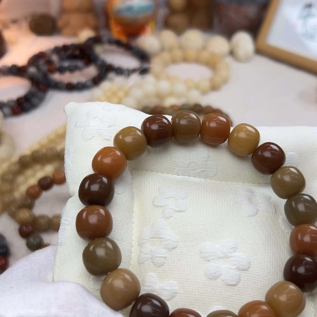 菩提根/象牙果吊坠14干磨玉化奶咖776