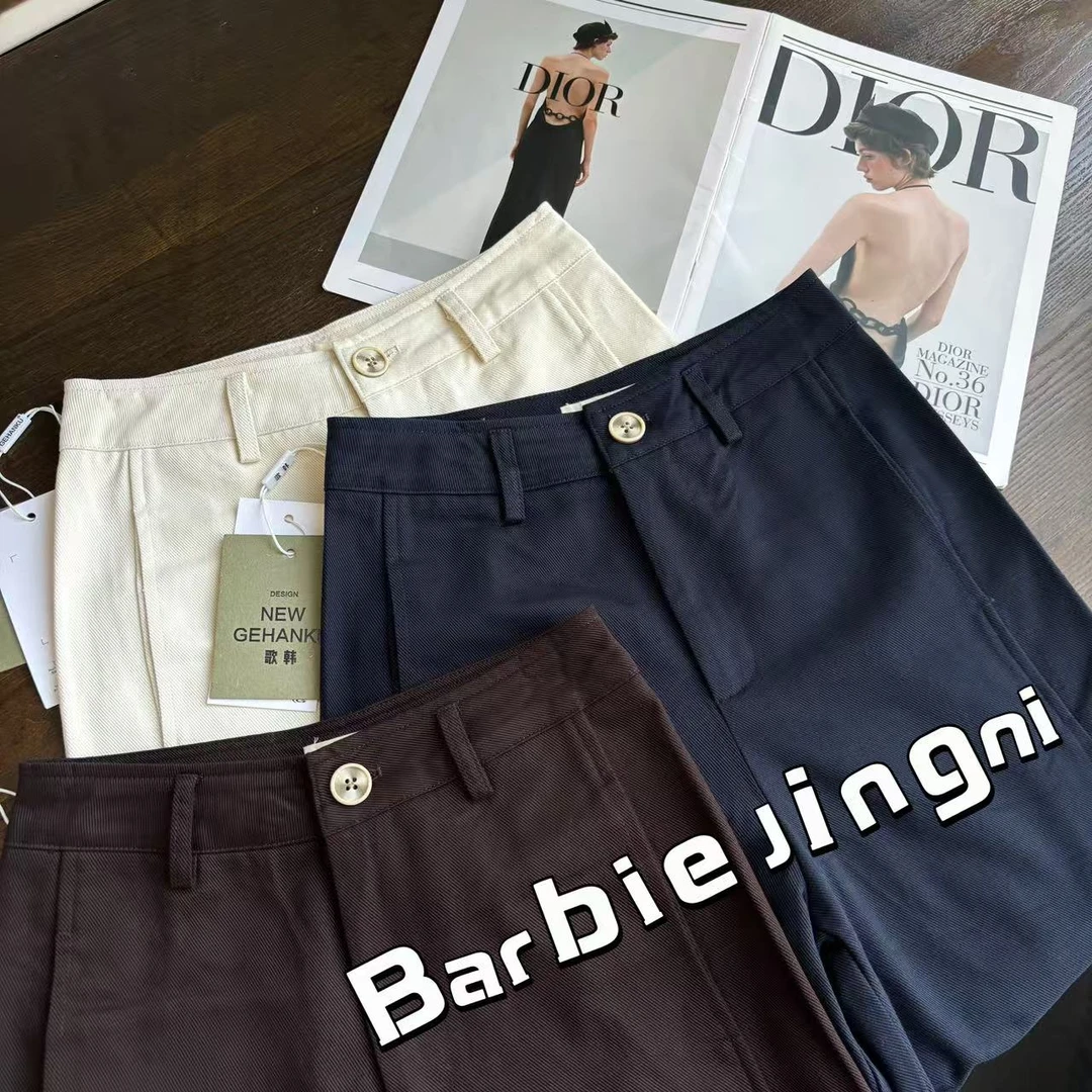 Barbie Ling “博莱德尔”秋季百搭莱赛尔直筒裤25008