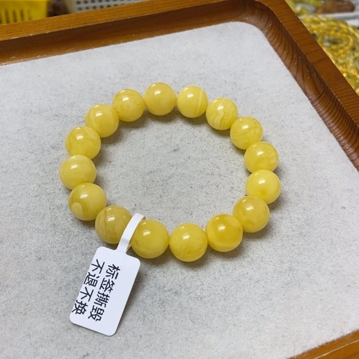 蜜蜡未镶嵌裸石手串