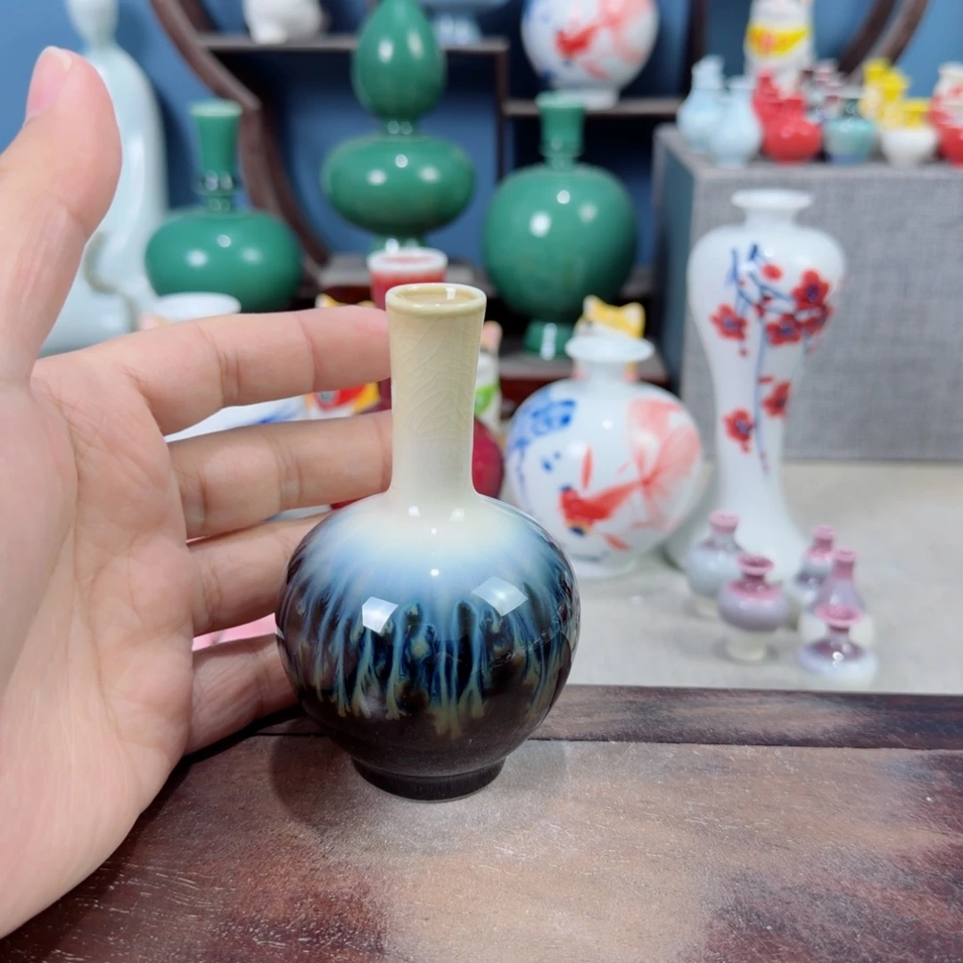 陶瓷手工小花器摆件