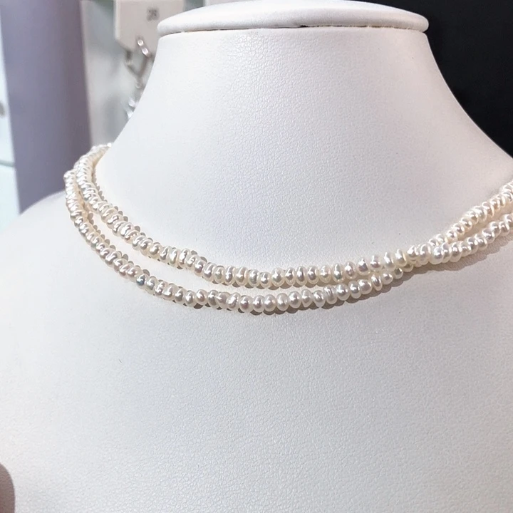 淡水珍珠项链银S925镶嵌车****店拍3发1