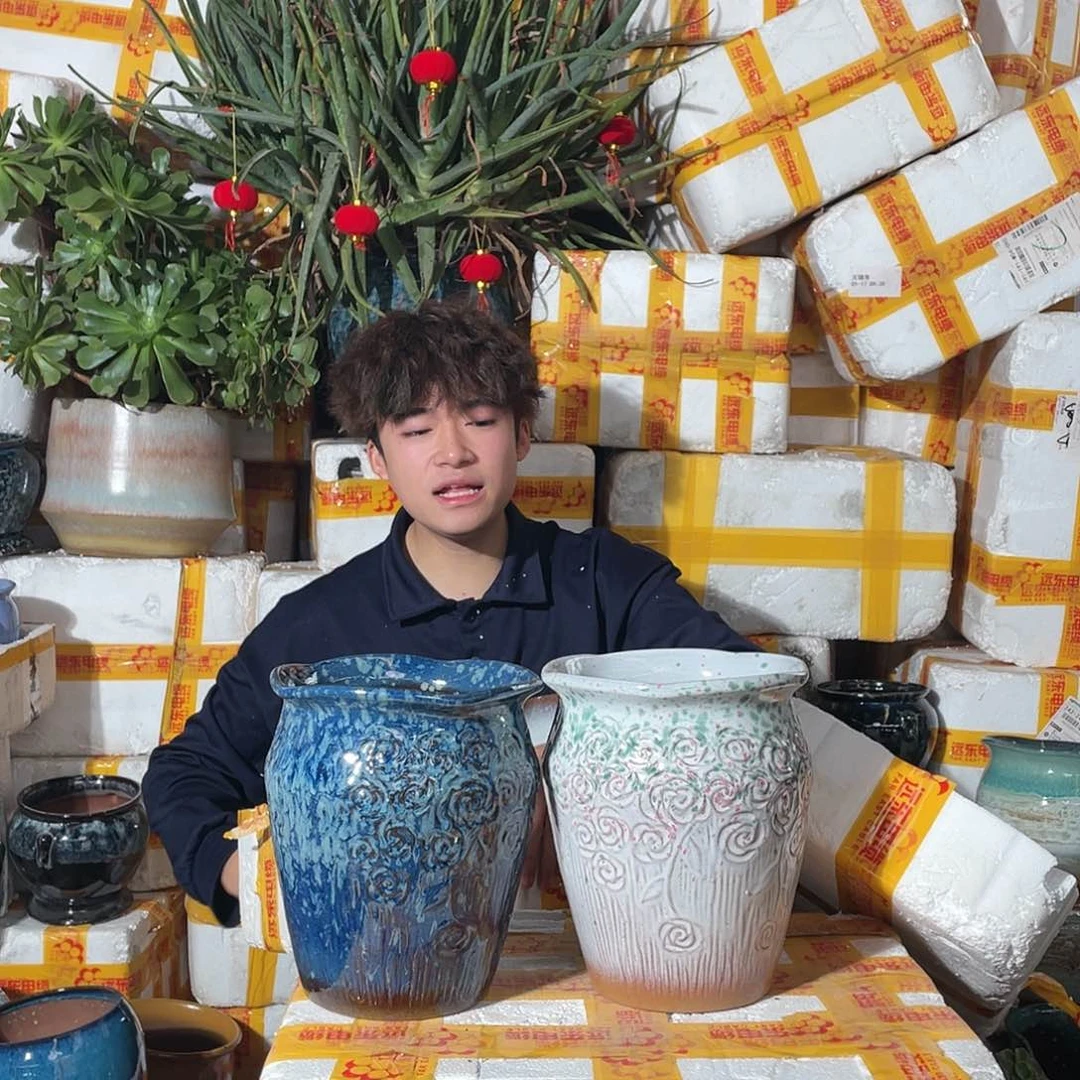 红陶宜兴紫砂花盆