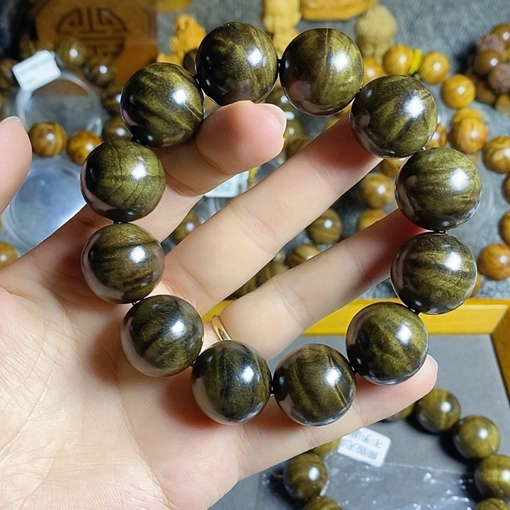 手串/手链楠木（金丝楠）阴沉绿闪电2.0