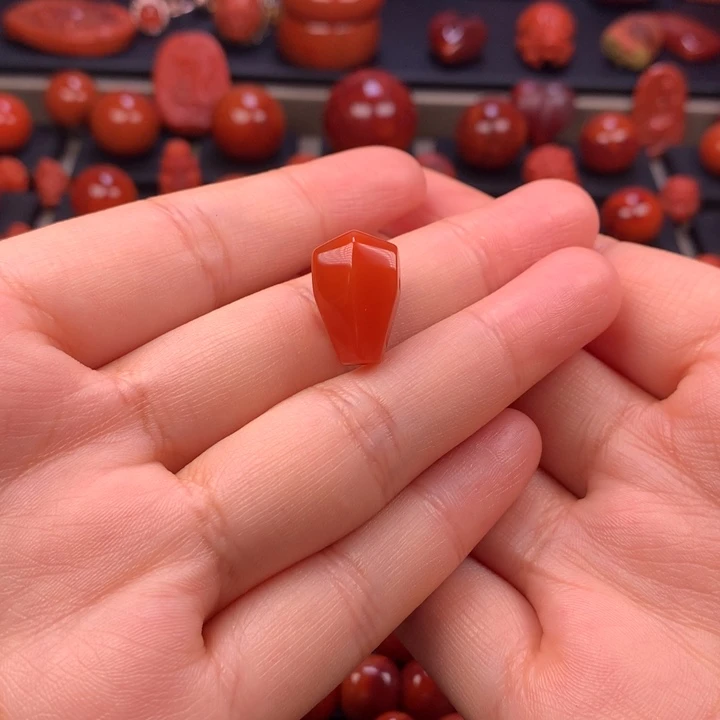 南红玛瑙未镶嵌三通11MM