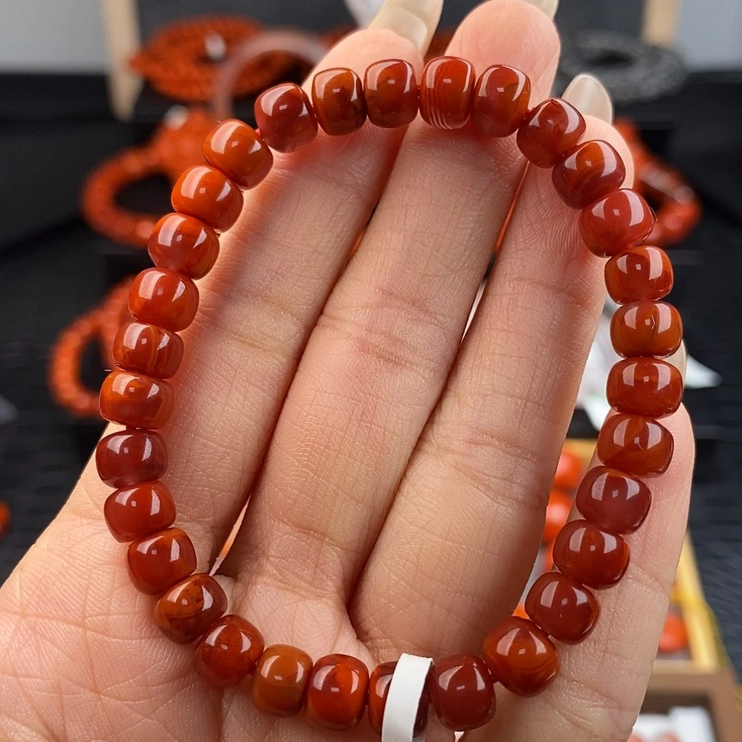南红玛瑙未镶嵌四川凉山瓦西手串7mm