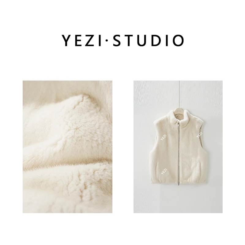 【京圈千金】丹麦哥本哈根天鹅绒短二貂桑蚕丝内里皮草马甲25431011