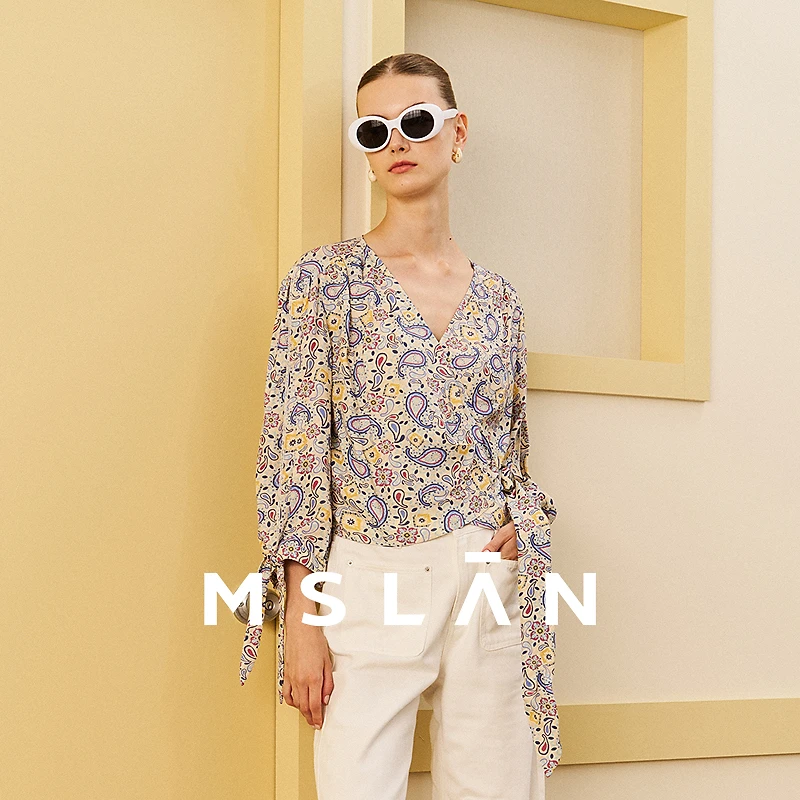 MSLAN【商场同款】新款短款复古设计感防晒套衫MECA1504