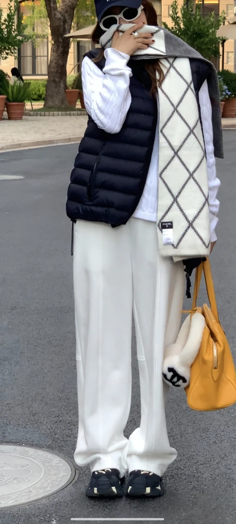 Singularity Me 10A 1049 立体裁剪中缝线抽绳松紧腰阔腿裤休闲裤