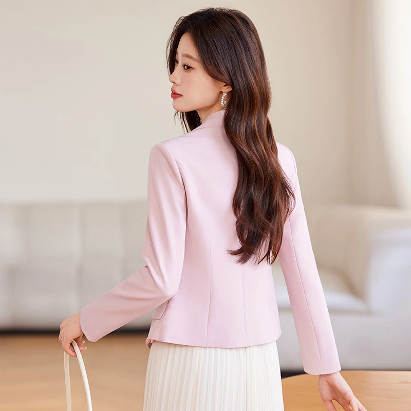 白色小西装外套女2025新款春秋季时尚收腰气质名媛小个子西服上衣