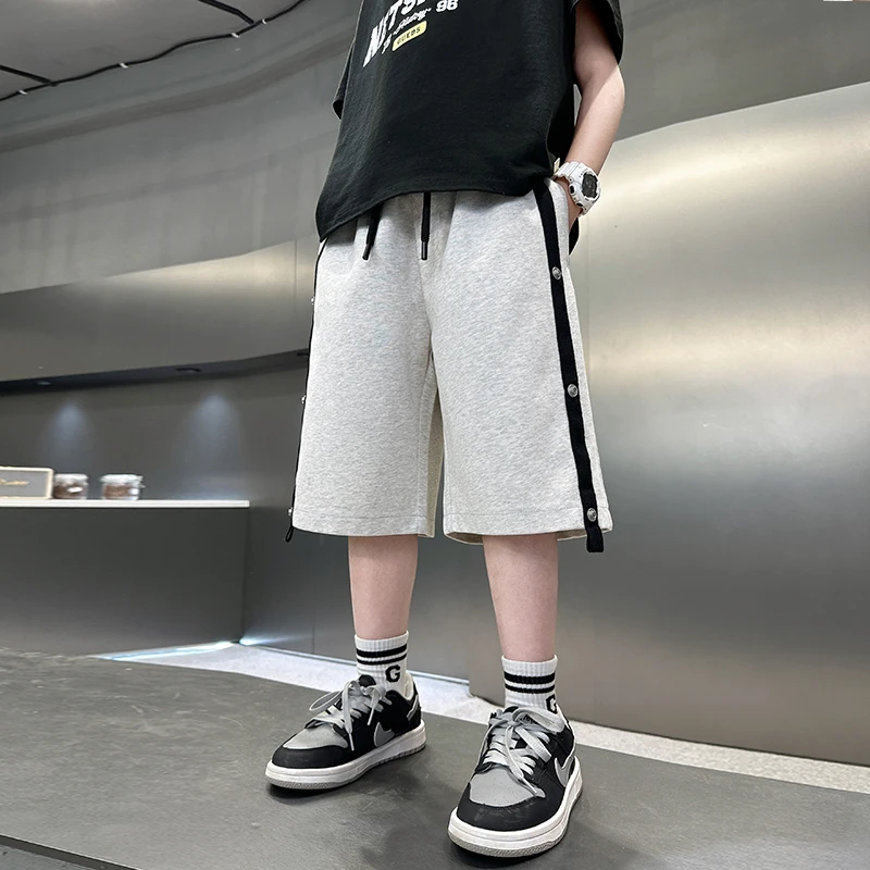 男童夏季休闲裤薄款短裤2025新款中大儿童针织裤夏装运动五分裤