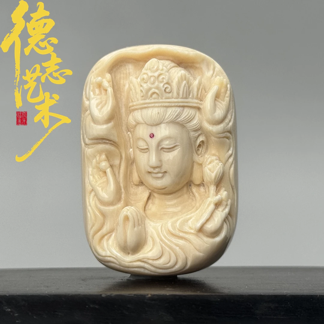 DEZHI/德志【千手观音·鼠】红皮小号42*28*15mm原创猛犸吊坠