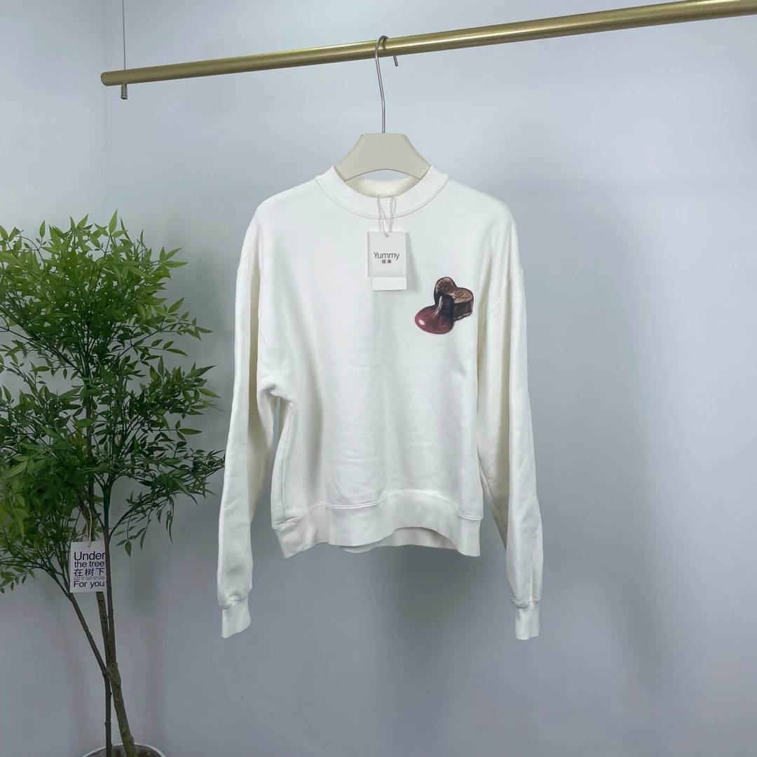 95新  Alexander Wang 亚历山大王 夹心巧克力圆领卫衣 XS码/95新