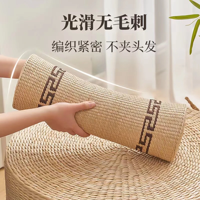 家用手工草编汗蒸房枕头天然蒲草藤编颈椎枕养生保健枕编织枕夏季