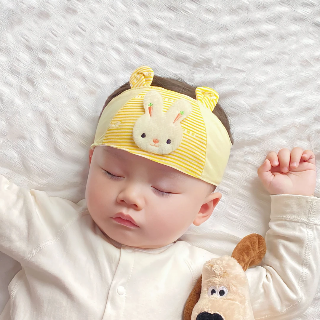 囟门帽宝宝胎帽新生婴儿帽子夏季薄款护卤门发带春秋可爱空顶帽男