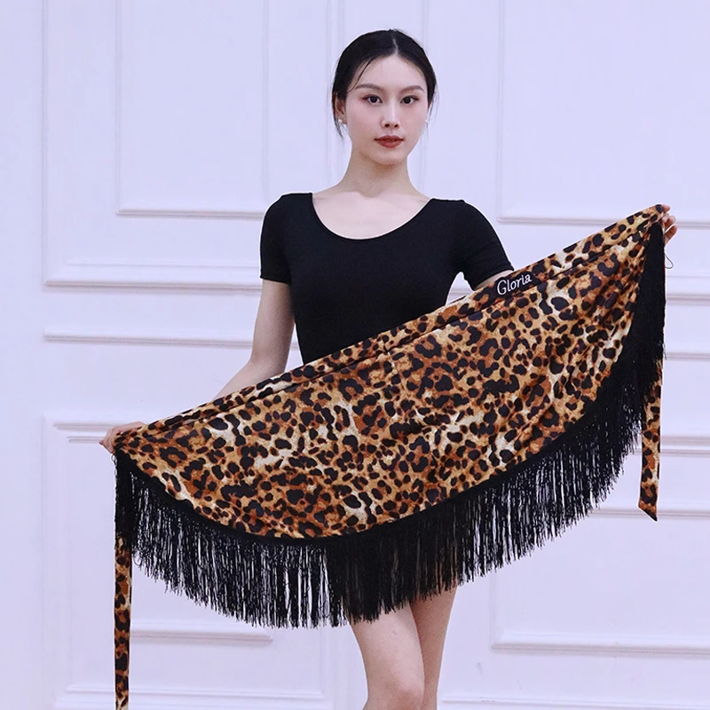 歌瑞亚拉丁广场舞练功服女舞蹈服桑巴新款流苏系带包臀半裙CR212