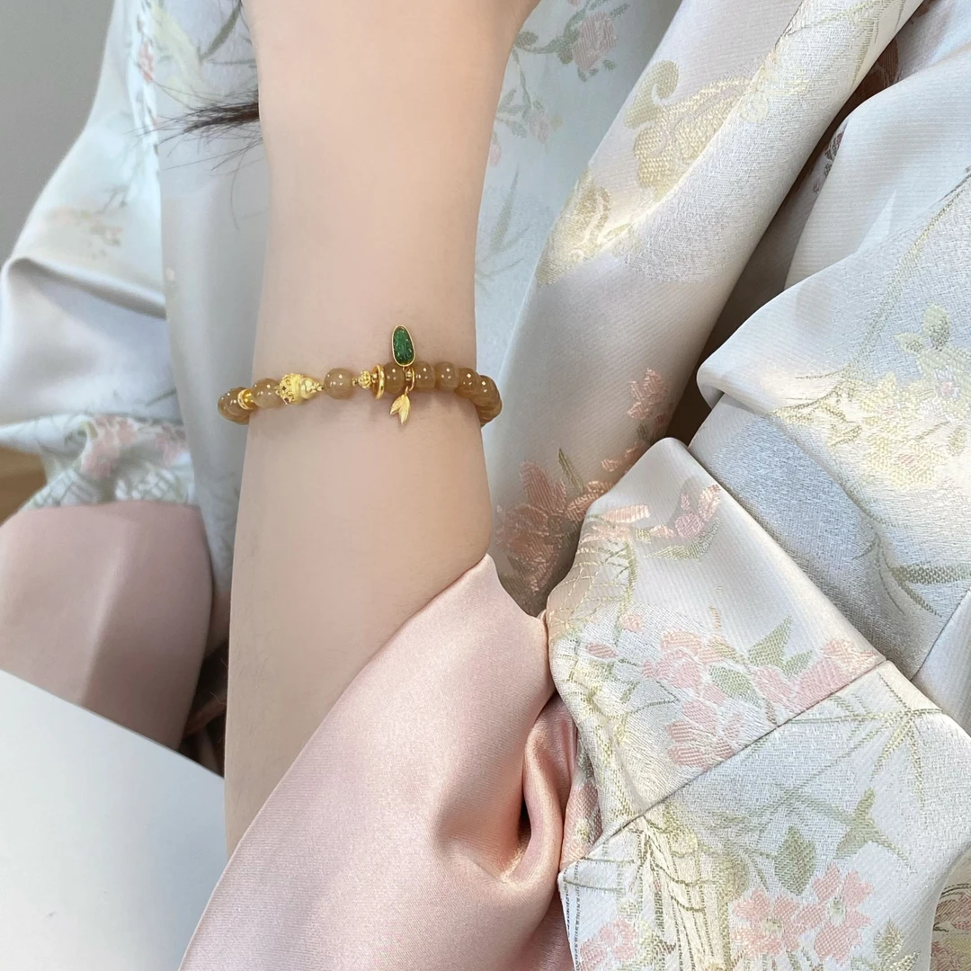 非金属合成锆石手链 【晚香玉】新中式转运手串