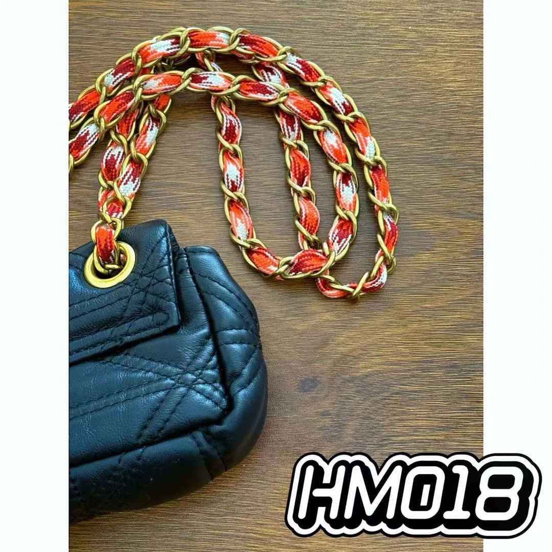 铜合金皮质项链  HM018【黄铜红色穿绳链条】