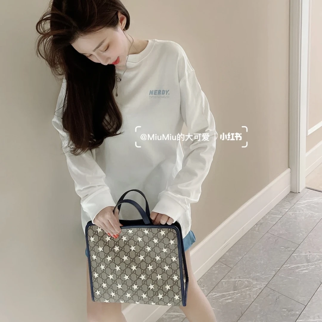 95新 GUCCI/古驰 /藏青色/星星儿童包