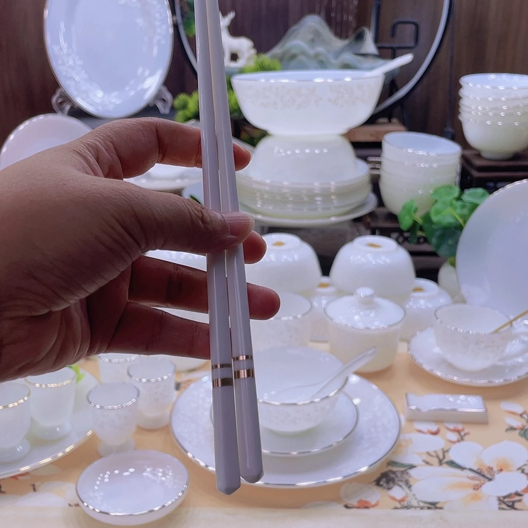 瓷景德镇骨瓷筷子10双