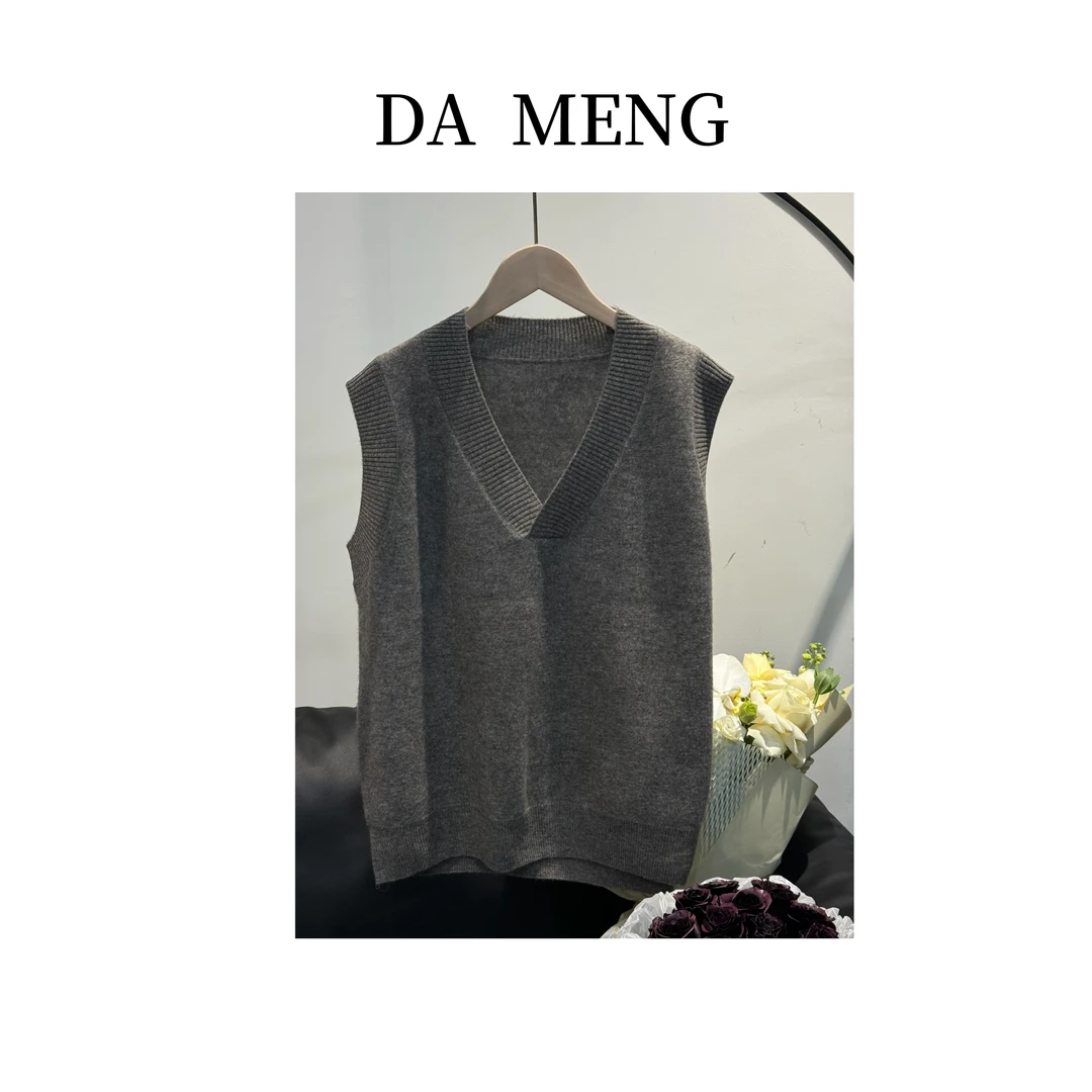 【牦牛绒-马甲】新款新年款100牦牛绒针织V领马甲