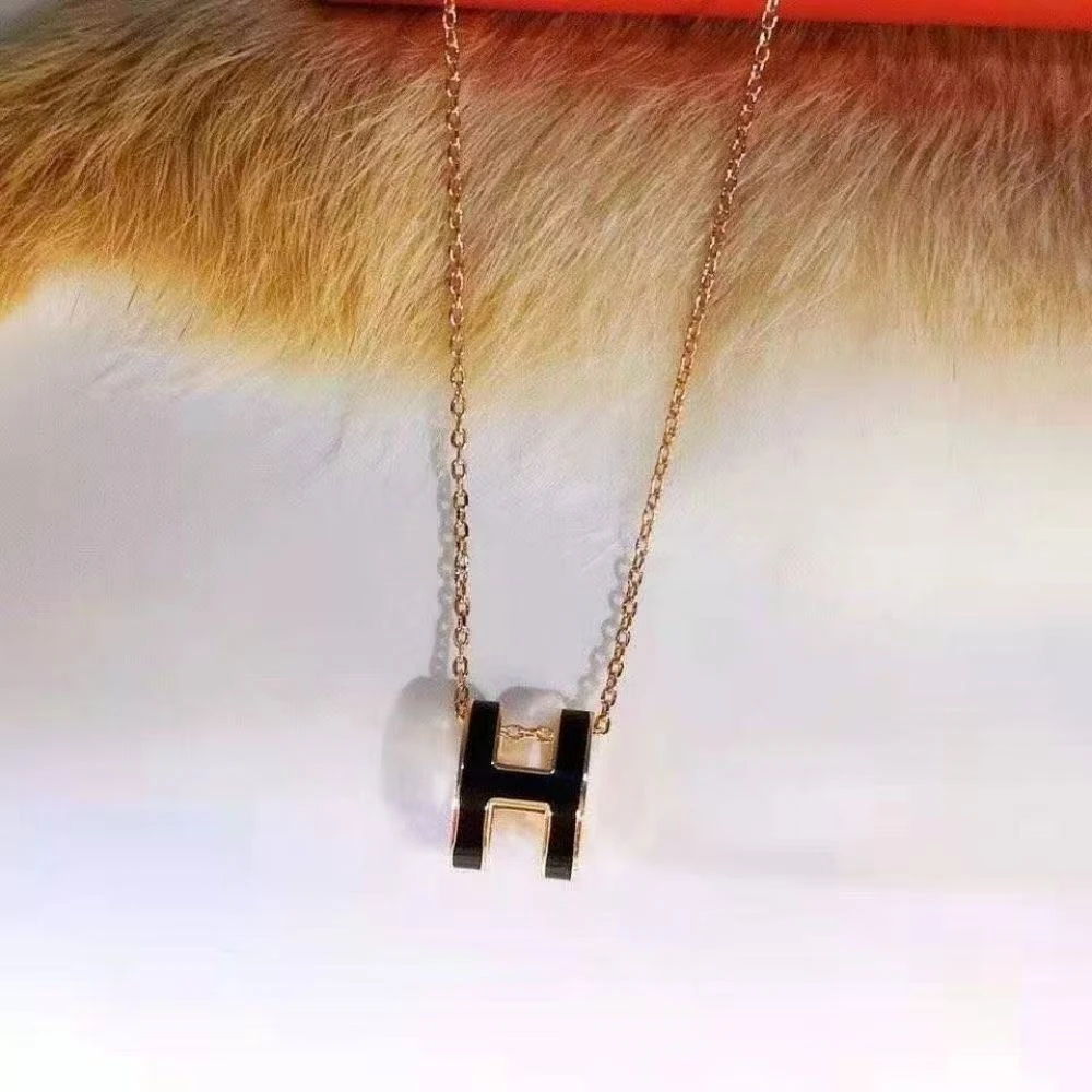 钛钢吊坠 H项链细节版
