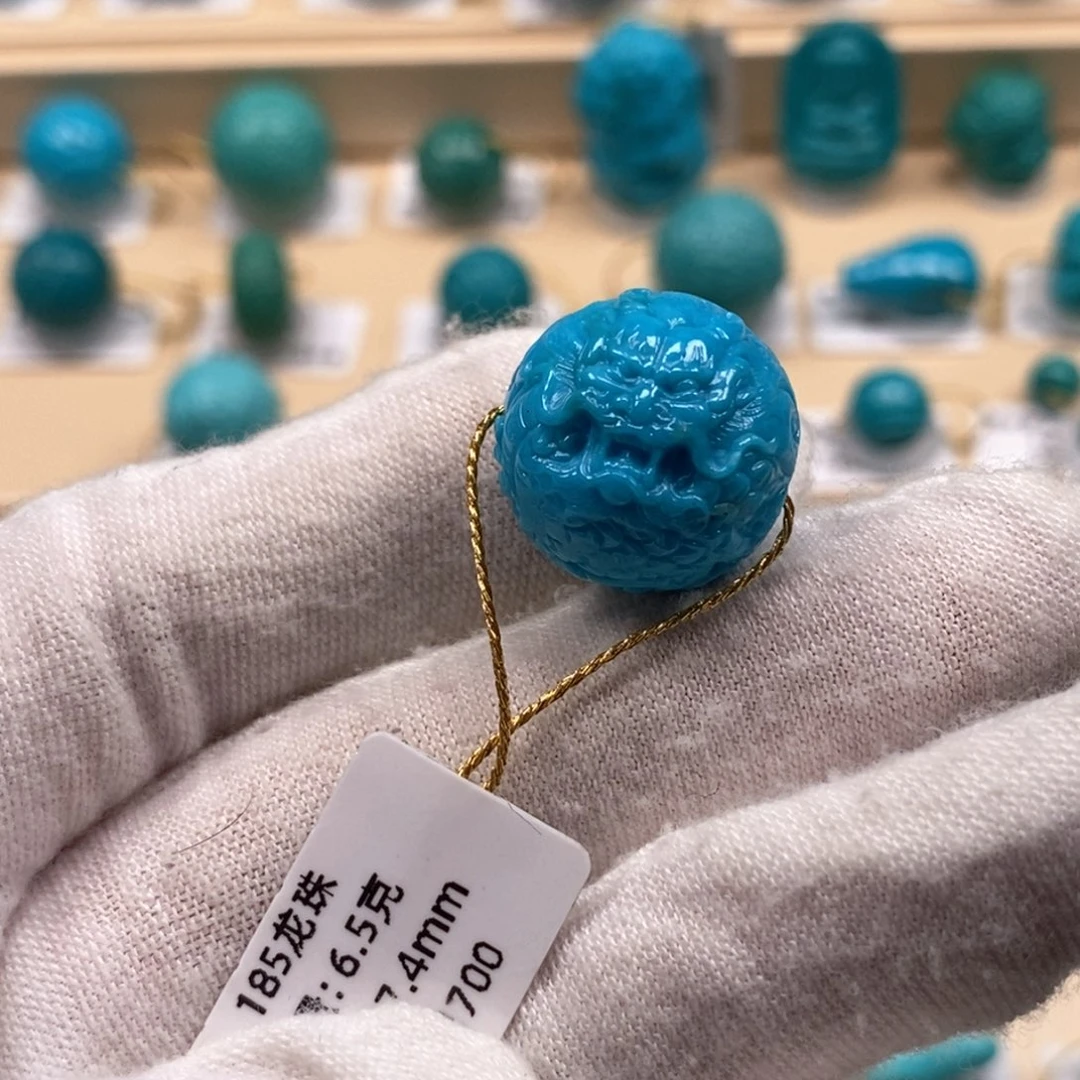 绿松石未镶嵌精品原矿高瓷绿松石