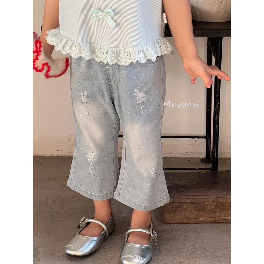 夏季女童牛仔长裤