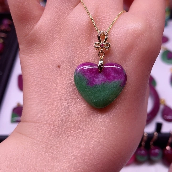 红宝石吊坠银S925镶嵌刘**.