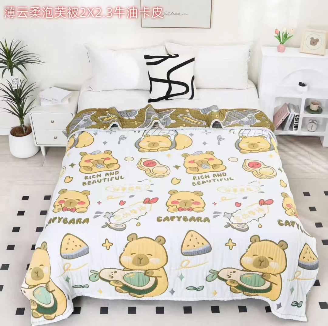 【1.5*2米经典款】新款云朵纱泡芙被纯棉100%全棉纱布春秋被