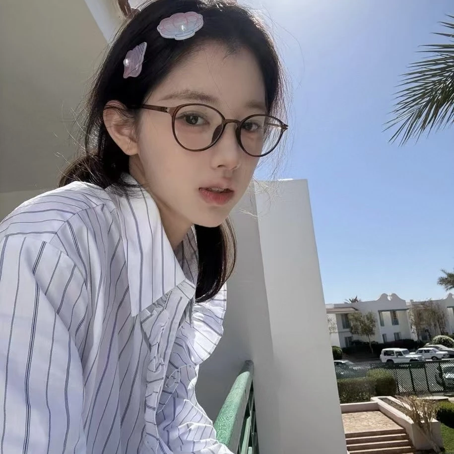 买一送一！欧阳娜娜同款网红复古韩版超轻时尚防蓝光素颜眼镜