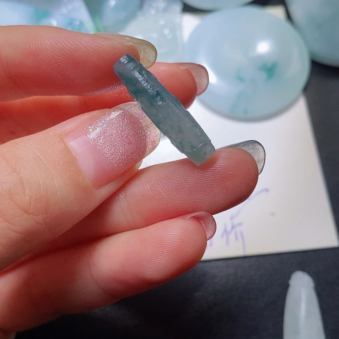 定制翡翠未镶嵌毛货付款后联系客服确认抛光