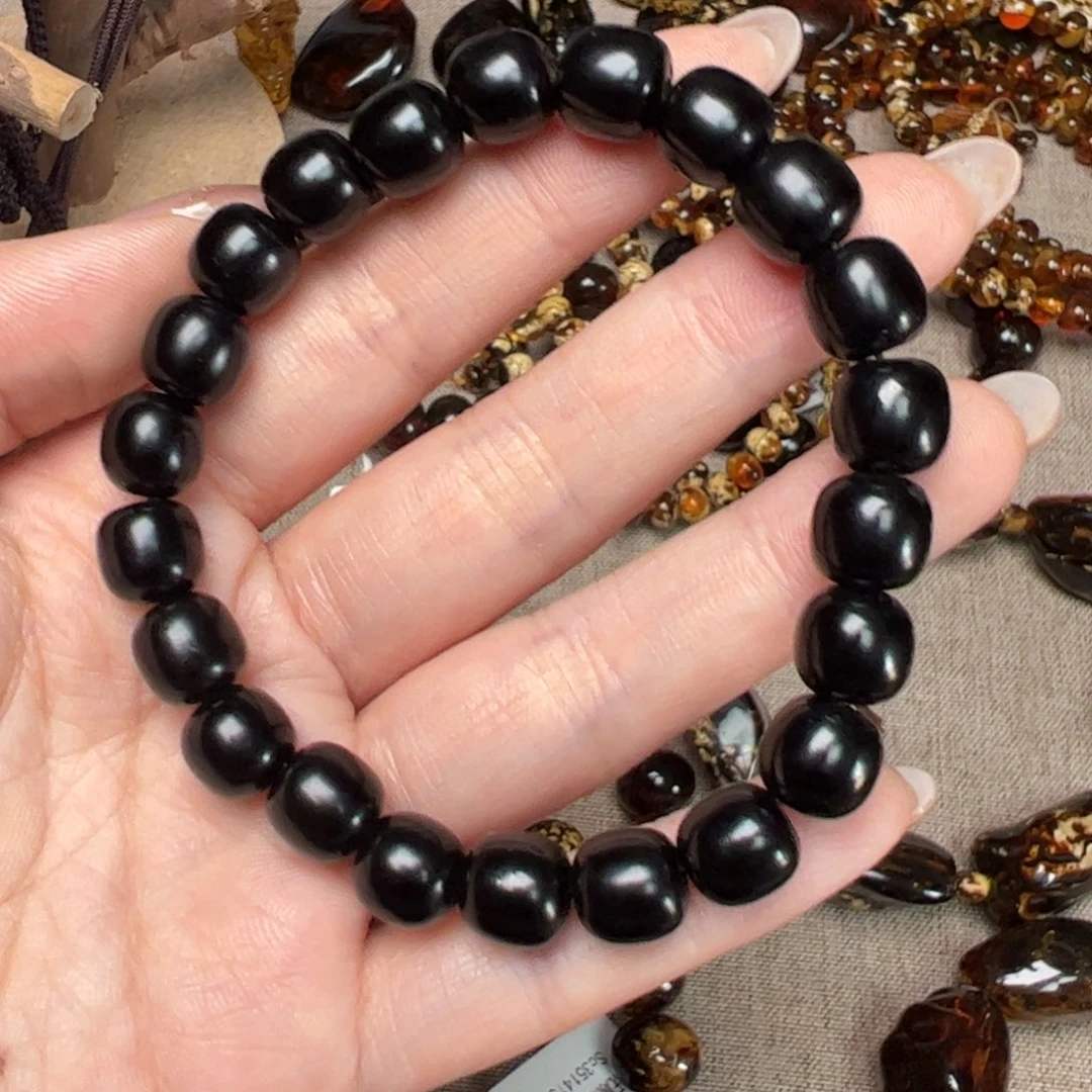 琥珀手链未镶嵌抚顺煤精