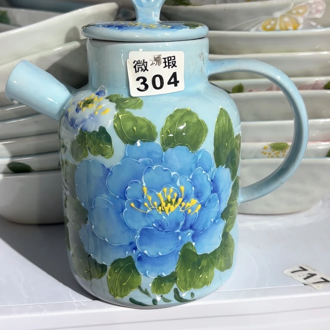 景德镇手绘高温釉下彩陶瓷茶具
