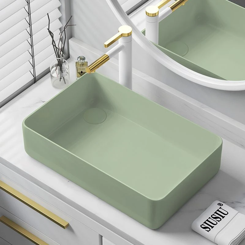 新疆西藏包邮洗衣机洗手槽台上盆陶瓷左右后侧排下水孔搓衣板偏口