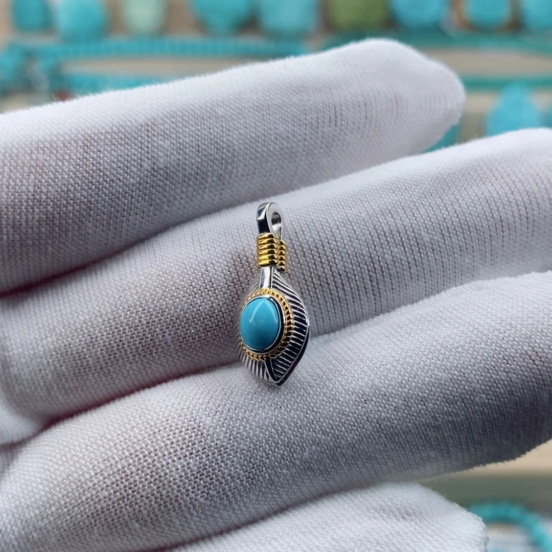 绿松石珠宝奇石银S925镶嵌