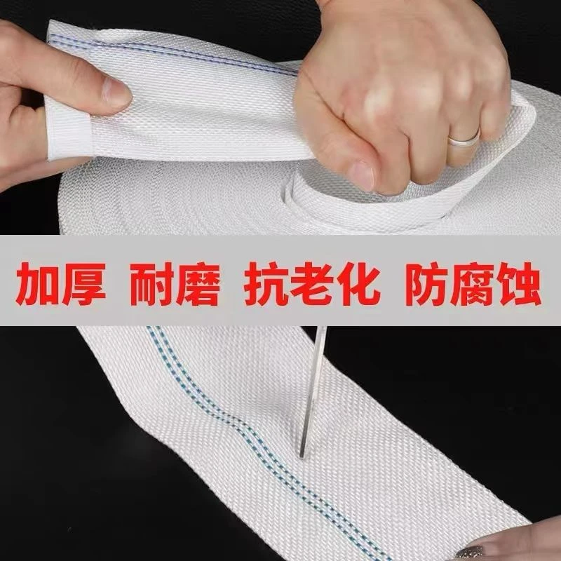 耐磨耐用防晒白编织帆布水带加厚高压软管农田农用水带浇地水管