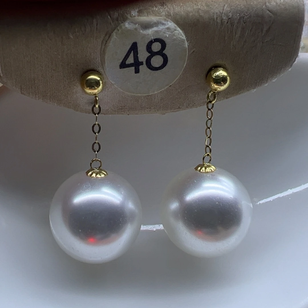 18K金镶嵌耳饰淡水珍珠