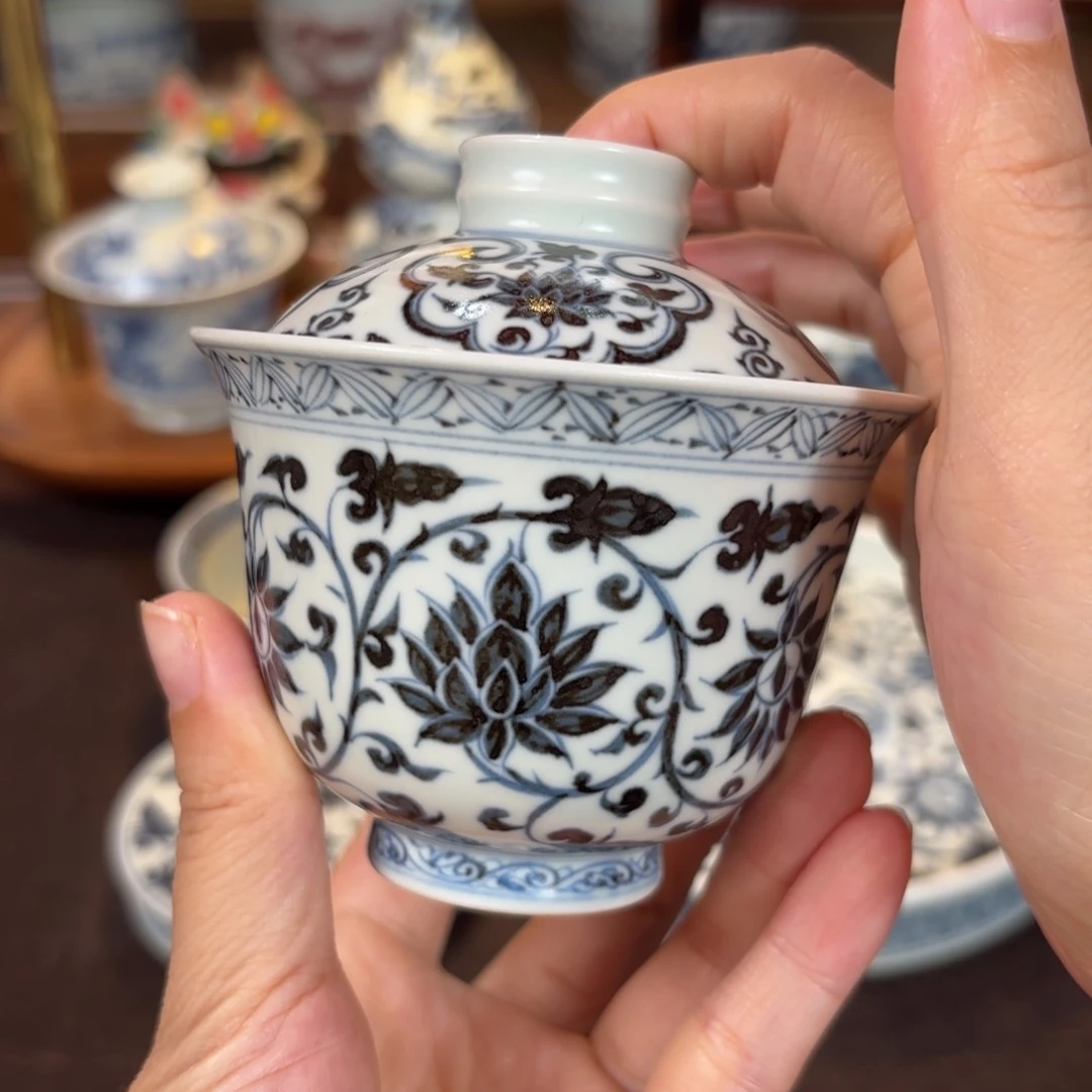 莲花盖碗博陵造物