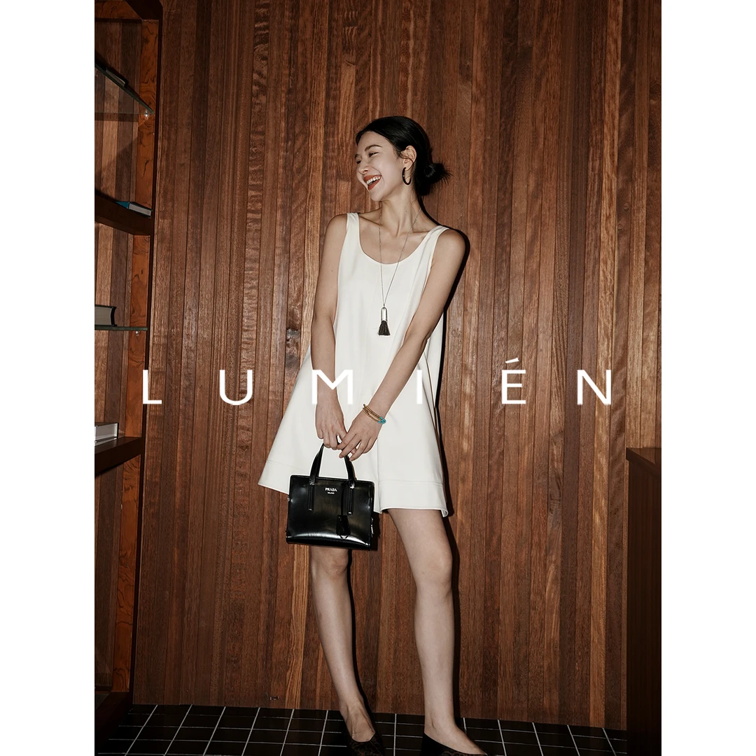 【LUMIEN】“云朵裙”米白色松弛感A字大摆裙LX5FBB86
