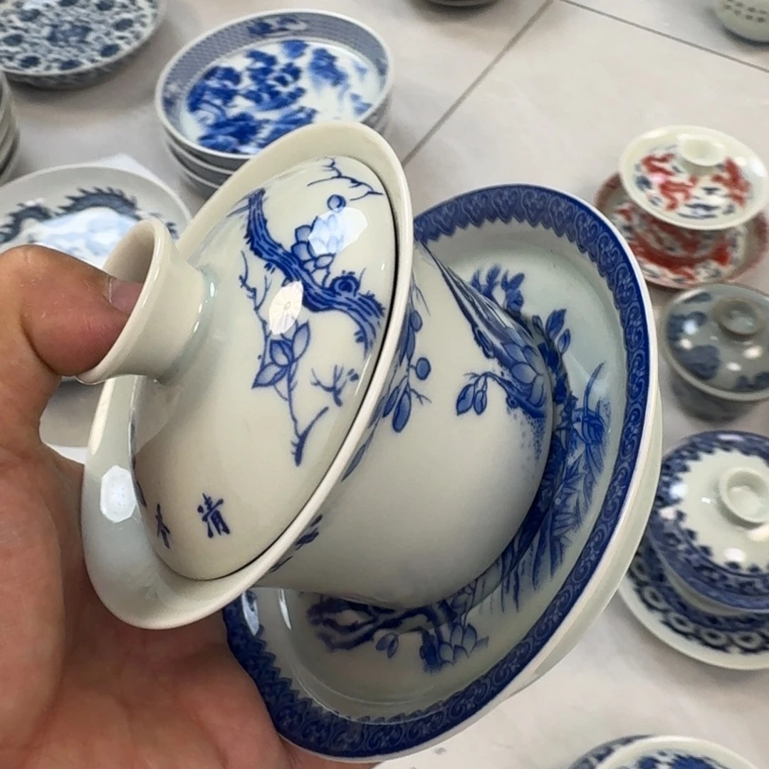 杯喜上眉梢三才盖碗