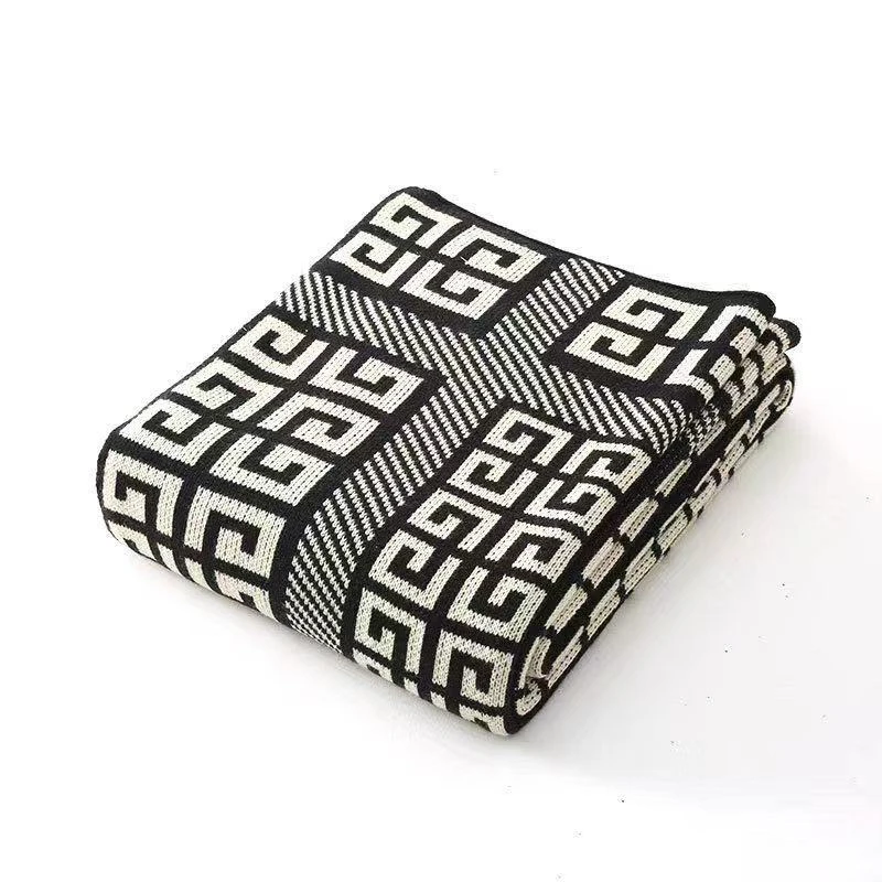 【回纹逸毯】高端北欧风休闲午休毯仿羊毛毯