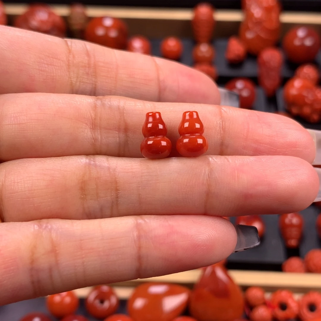 未镶嵌葫芦弟子珠6mm加南红玛瑙
