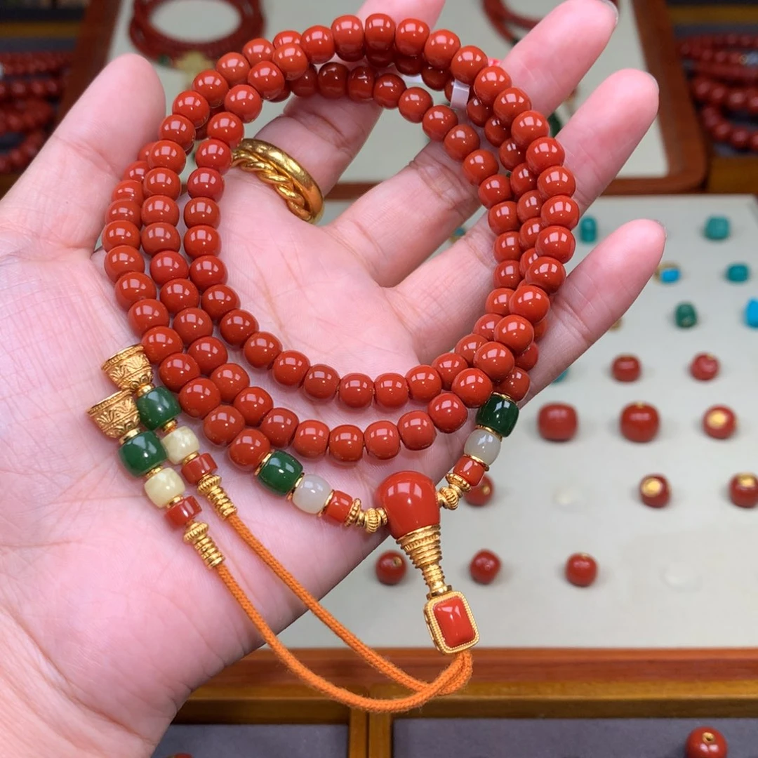 南红玛瑙未镶嵌颈饰