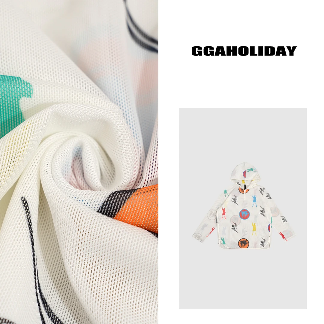 GGAHOLIDAY新款美式运动复古时尚宽松休闲连帽长袖T恤上衣-152168