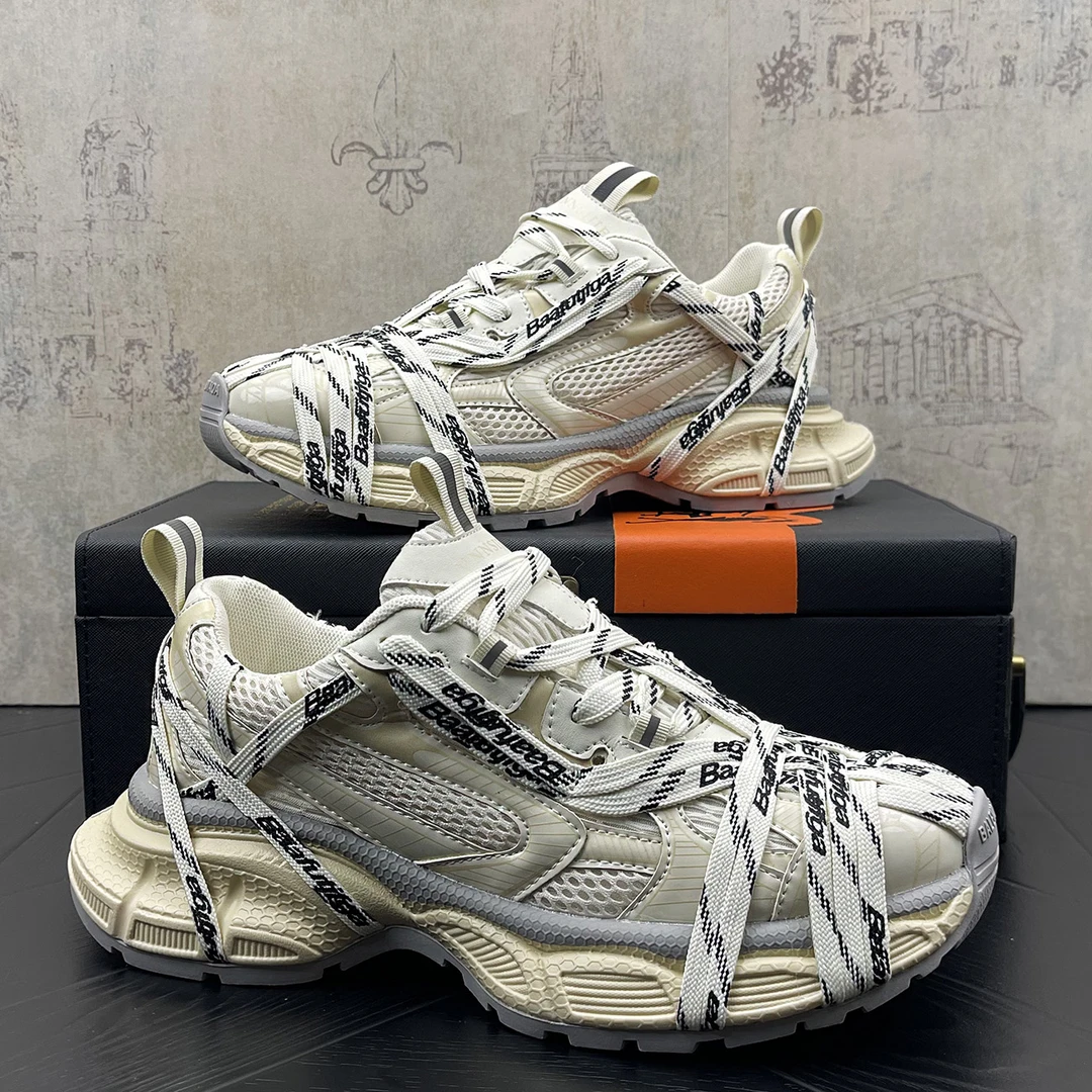 巴黎老爹鞋男2025秋季新款复古做旧小众男鞋厚底增高运动休闲鞋潮