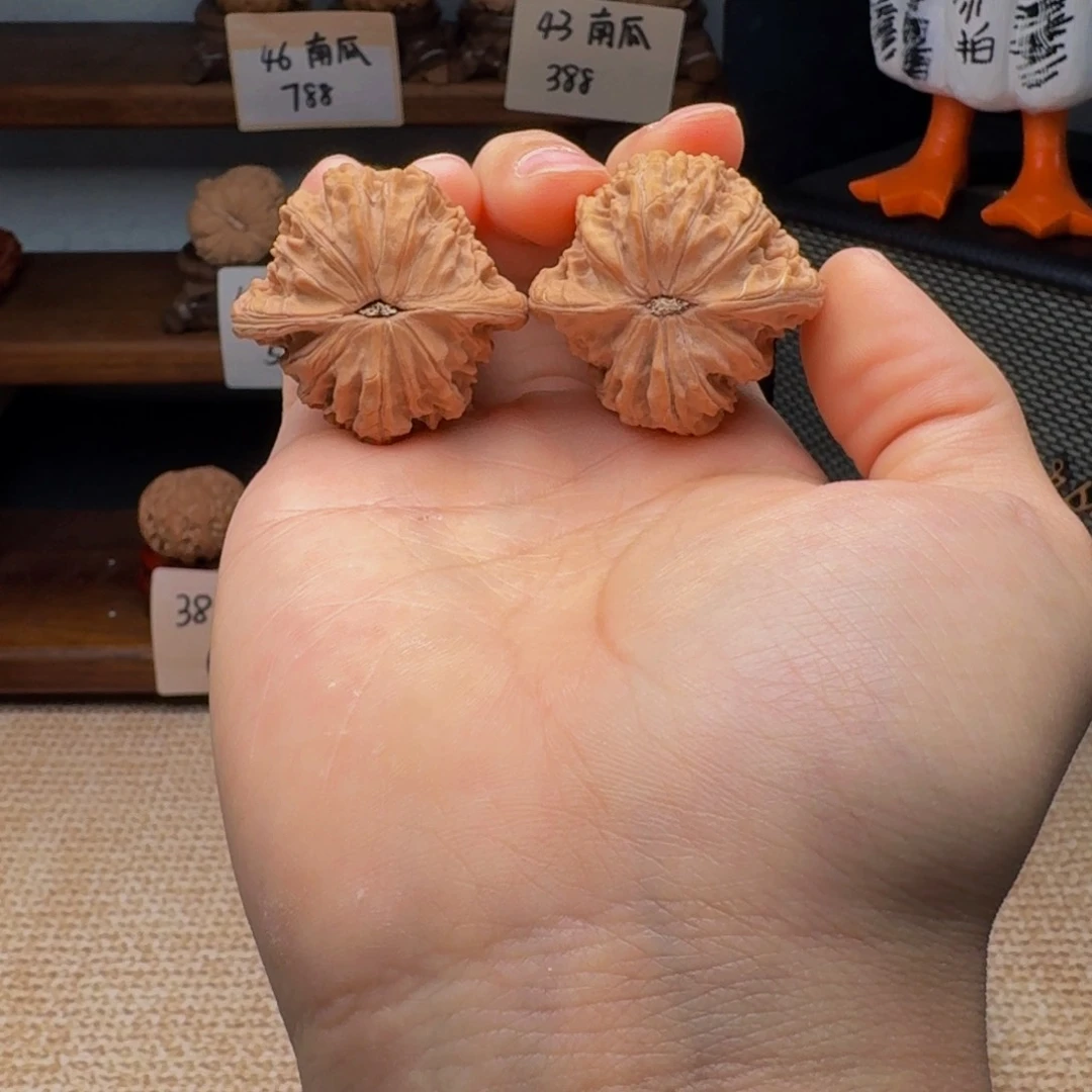 文玩核桃把件4014磨盘