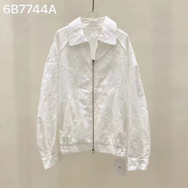 【BAI】设计感气质百搭提花时尚宽松外套7744