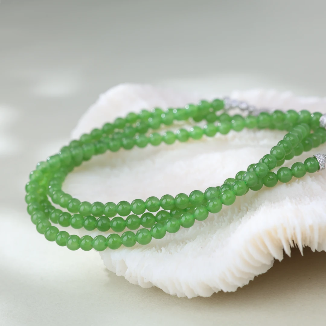 【央博玉】925银和田玉小米珠项链-YB93810167-多样性发一|BHT7