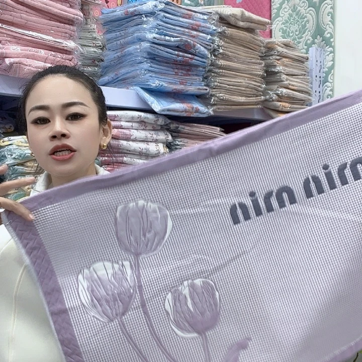 棉紫色郁金香纯棉