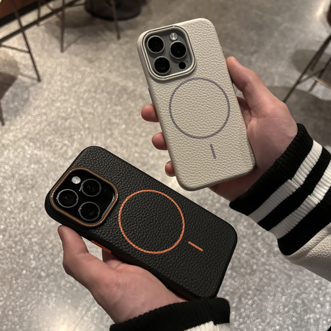 飞虎胜磁吸硅胶荔枝纹iPhone16promax手机壳适用苹果15超薄14男13